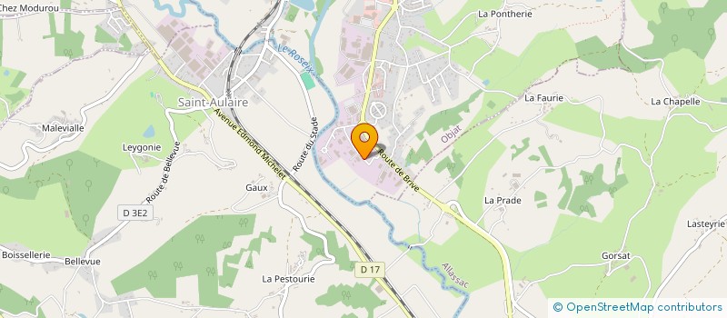 localisation de l'entreprise ENTREPRISE MESMIN  OBJAT