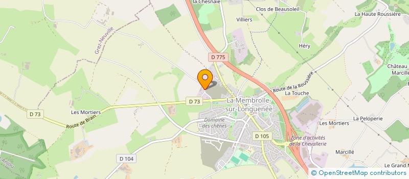 localisation de l'entreprise ENTREPRISE MICHEL BARREAU à LONGUENEE-EN-ANJOU