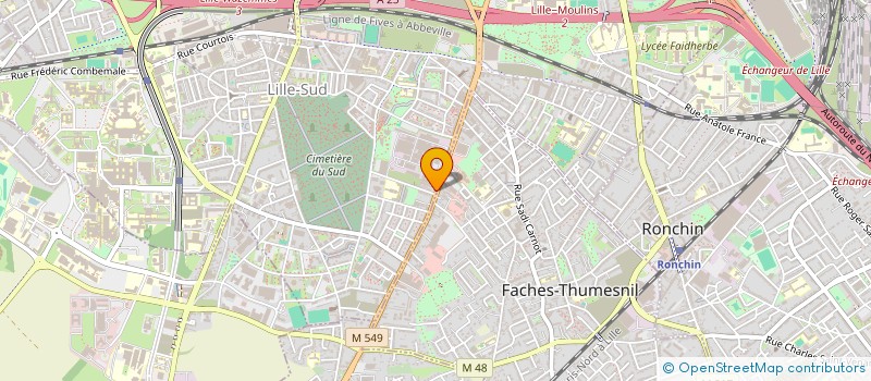 localisation de l'entreprise ENTREPRISE MIROUX à LILLE