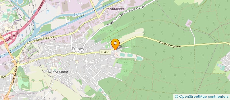 localisation de l'entreprise ENTREPRISE MK  ETUPES