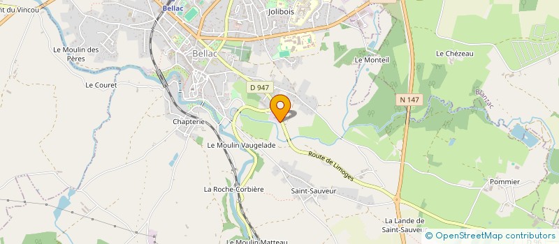 localisation de l'entreprise ENTREPRISE MOCOEUR à BELLAC