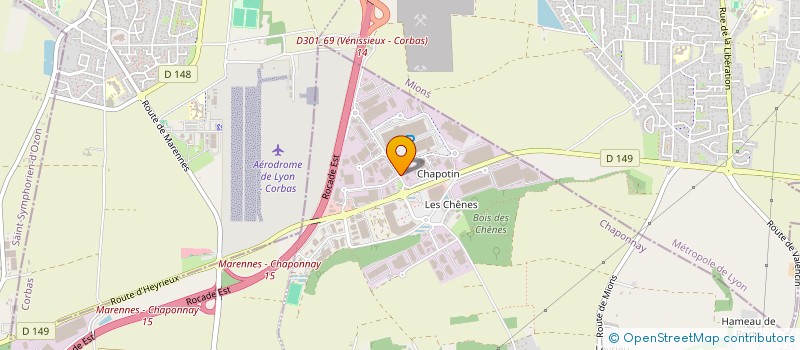 localisation de l'entreprise ENTREPRISE MONERON  CHAPONNAY