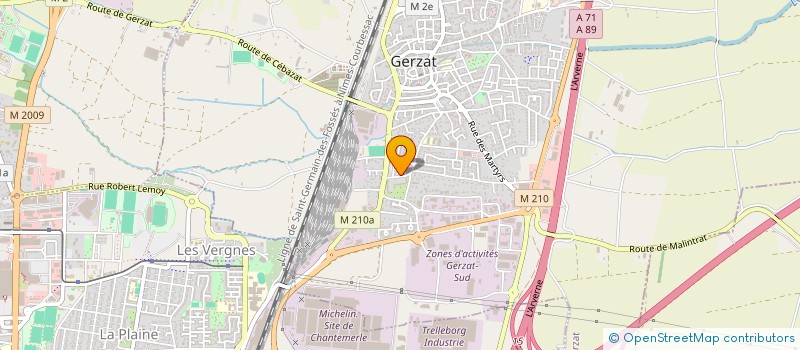 localisation de l'entreprise ENTREPRISE MONTAGUT DUCHENET à GERZAT