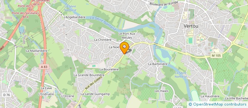 localisation de l'entreprise ENTREPRISE MOREAU  VERTOU