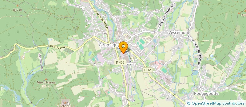 localisation de l'entreprise ENTREPRISE MOREL ET FILS SARL à GIROMAGNY