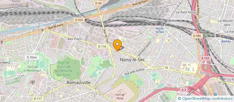 localisation de l'entreprise ENTREPRISE NEGRO à NOISY-LE-SEC