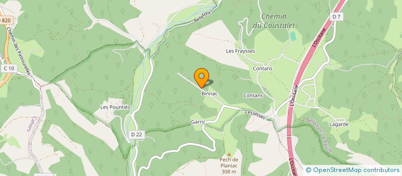 localisation de l'entreprise ENTREPRISE NICOLAON OSETE à BELLEFONT-LA RAUZE