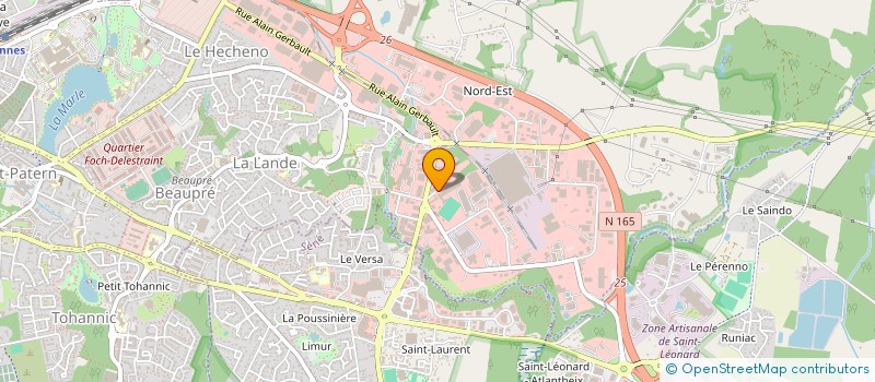 localisation de l'entreprise ENTREPRISE NOBA à VANNES