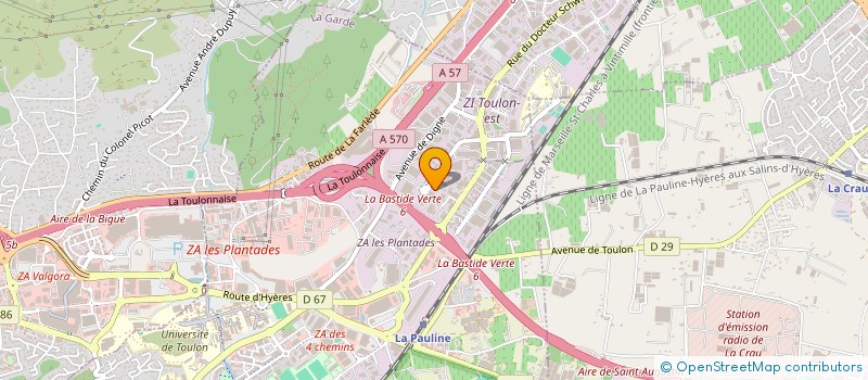 localisation de l'entreprise ENTREPRISE NOUVELLE CARRELAGE  LA GARDE