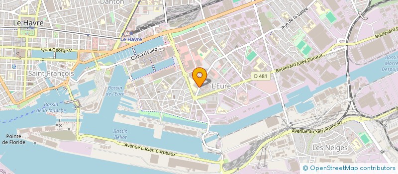 localisation de l'entreprise ENTREPRISE NOUVELLE DE MENUISERIE BISSON à LE HAVRE