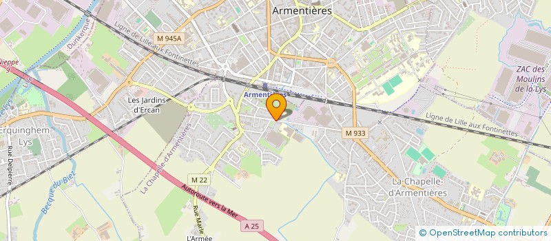 localisation de l'entreprise ENTREPRISE NOUVELLE PEINTURE DECORATION  LA CHAPELLE-D'ARMENTIERES