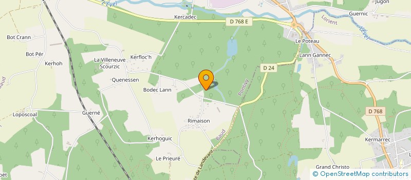 localisation de l'entreprise ENTREPRISE NOZAHIC ERWAN ELECTRICITE  BAUD