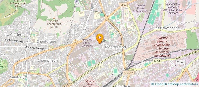 localisation de l'entreprise ENTREPRISE OSSEDAT  CLERMONT-FERRAND