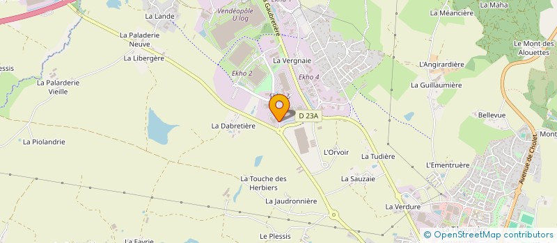 localisation de l'entreprise ENTREPRISE OUVRARD à LES HERBIERS