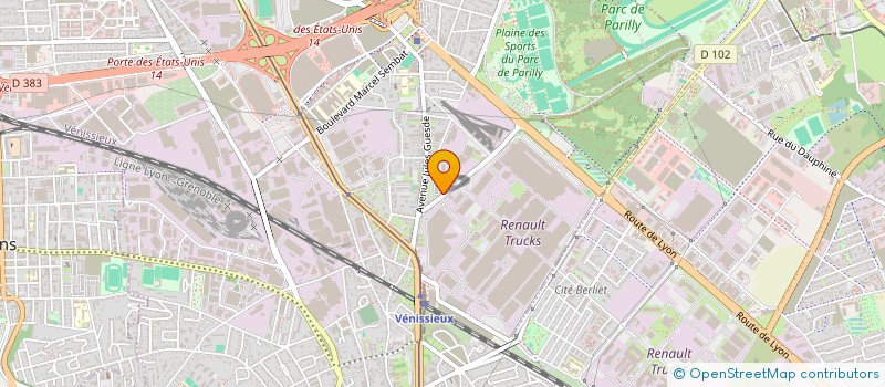 localisation de l'entreprise ENTREPRISE PALATIN SA  VENISSIEUX