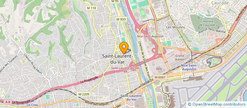 localisation de l'entreprise ENTREPRISE PAQUIER SARL GROUPE MIRAGLIA à SAINT-LAURENT-DU-VAR