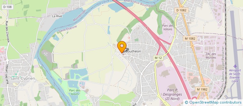 localisation de l'entreprise ENTREPRISE PARDON STEPHANE BATIMENT  ANDREZIEUX-BOUTHEON