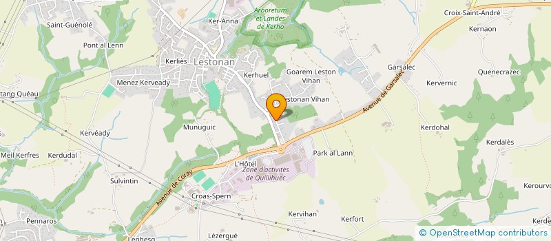 localisation de l'entreprise ENTREPRISE PAUL CUZON à ERGUE-GABERIC