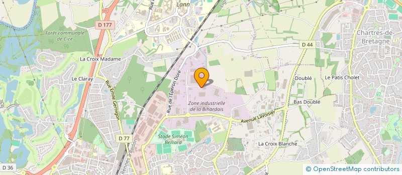 localisation de l'entreprise ENTREPRISE PAVOINE à BRUZ
