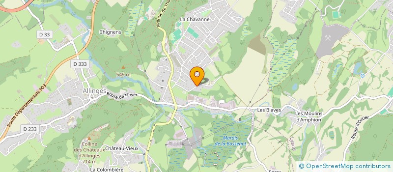 localisation de l'entreprise ENTREPRISE PEILLEX-DELPH à ALLINGES