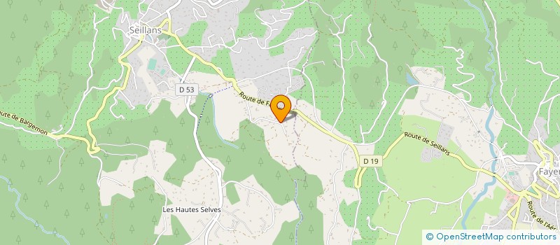 localisation de l'entreprise ENTREPRISE PELISERO  SEILLANS