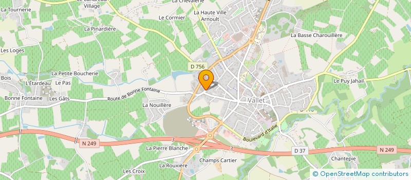 localisation de l'entreprise ENTREPRISE PELTANCHE  VALLET