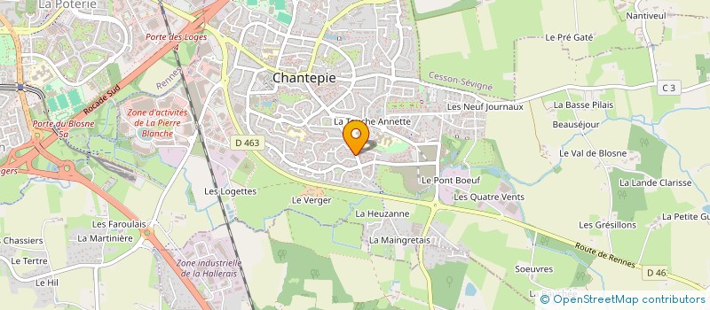 localisation de l'entreprise ENTREPRISE PERCEVAULT à CHANTEPIE