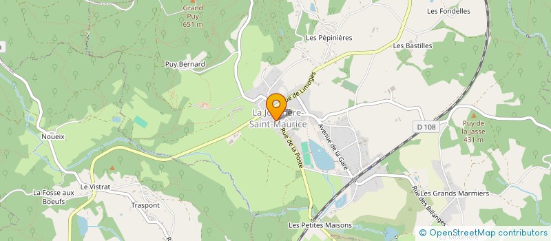 localisation de l'entreprise ENTREPRISE PEYRAT  LA JONCHERE-SAINT-MAURICE