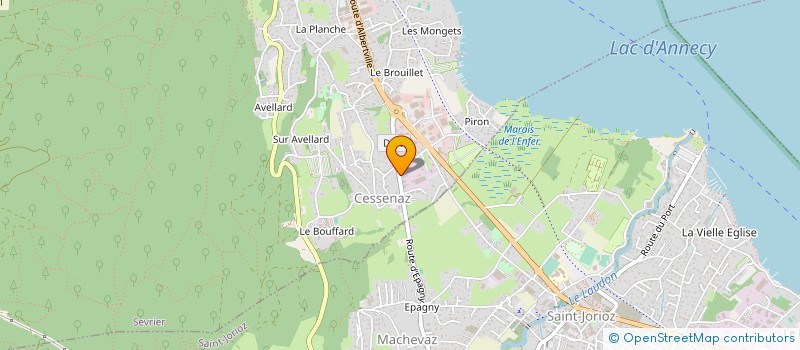 localisation de l'entreprise ENTREPRISE PIERRE BASSET ET FILS à SEVRIER