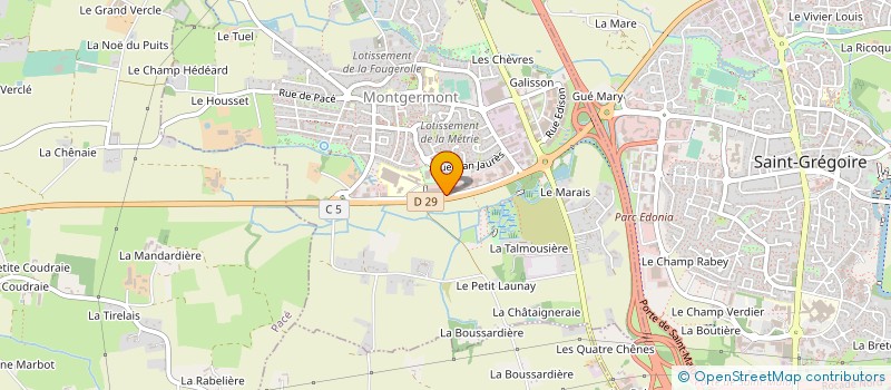 localisation de l'entreprise ENTREPRISE PIERRE GERARD à MONTGERMONT