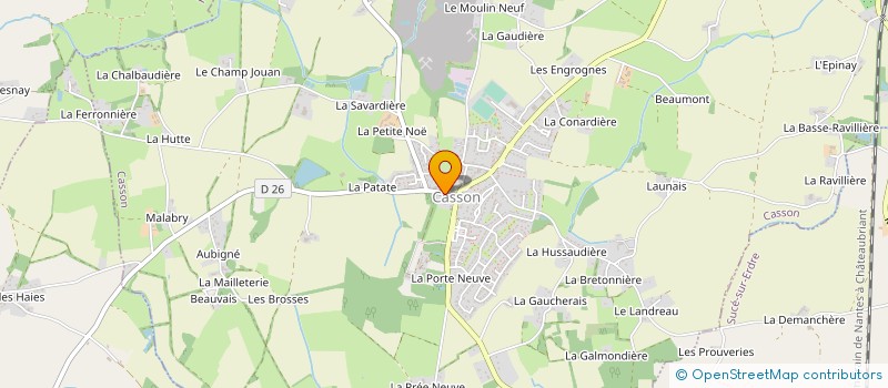 localisation de l'entreprise ENTREPRISE PIERRE LUC SAUTEJEAU  CASSON