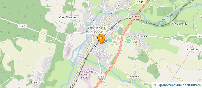 localisation de l'entreprise ENTREPRISE PJC à CHASSENEUIL-SUR-BONNIEURE