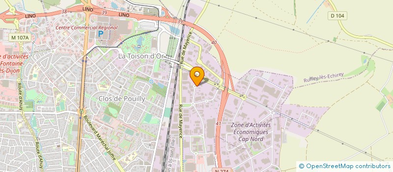 localisation de l'entreprise ENTREPRISE POLI à DIJON