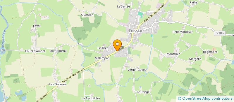 localisation de l'entreprise ENTREPRISE PONCIN à FOISSIAT