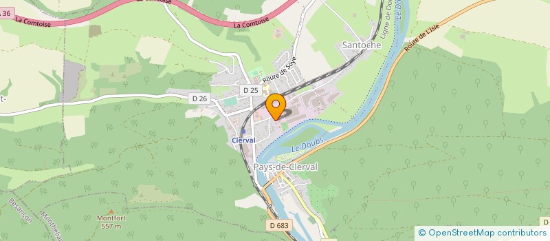localisation de l'entreprise ENTREPRISE PONS à PAYS-DE-CLERVAL