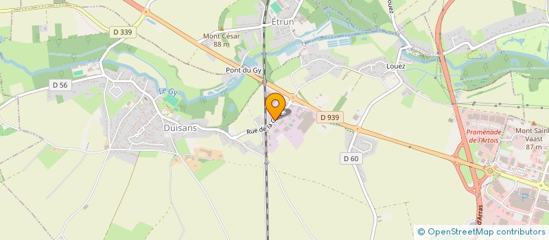 localisation de l'entreprise ENTREPRISE POUDROUX  DUISANS