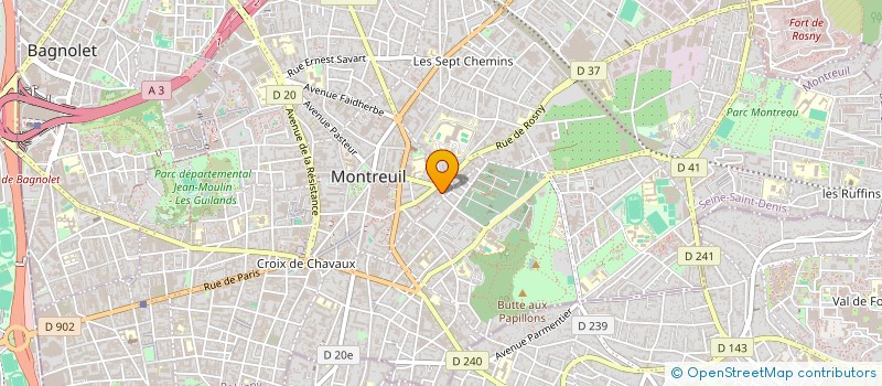 localisation de l'entreprise ENTREPRISE POUJAUD à MONTREUIL