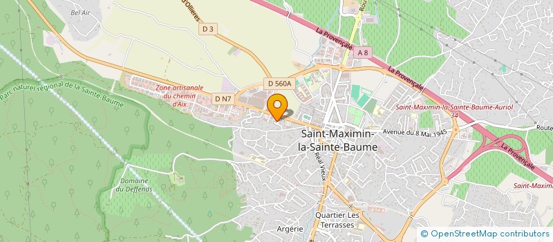 localisation de l'entreprise ENTREPRISE POURRIERE à SAINT-MAXIMIN-LA-SAINTE-BAUME