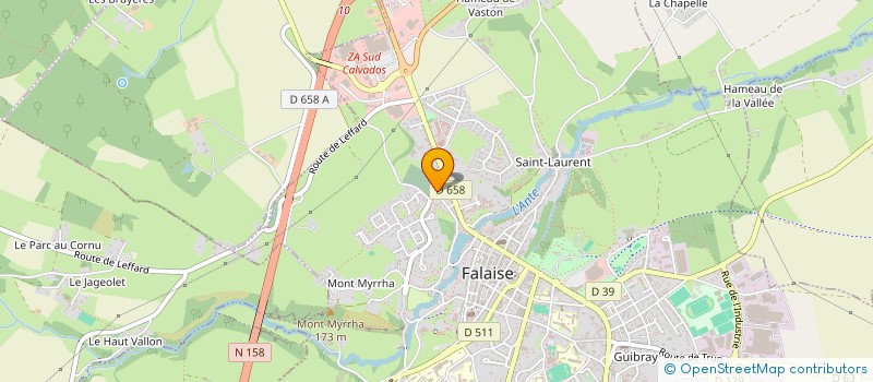 localisation de l'entreprise ENTREPRISE POURRIT à FALAISE