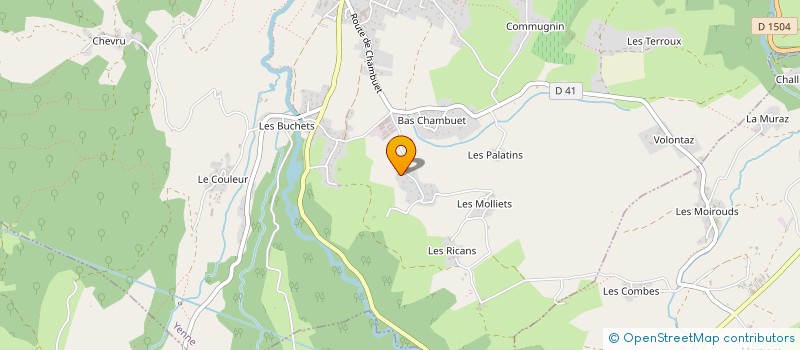 localisation de l'entreprise ENTREPRISE PRIMARD   PLOMBERIE CHAUFFAGE  YENNE