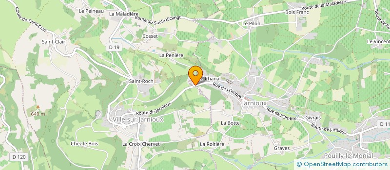 localisation de l'entreprise ENTREPRISE PROTAT DIDIER à PORTE-DES-PIERRES-DOREES
