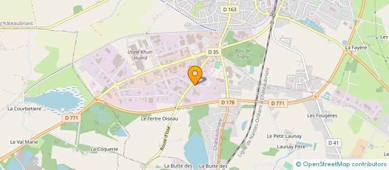 localisation de l'entreprise ENTREPRISE QUERE à CHATEAUBRIANT