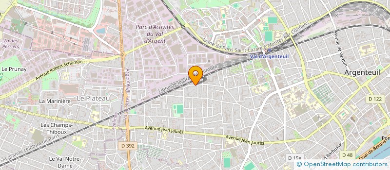 localisation de l'entreprise ENTREPRISE QUINET FRERES à ARGENTEUIL