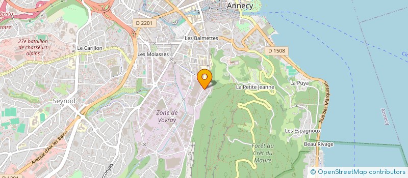 localisation de l'entreprise ENTREPRISE REBAT à ANNECY