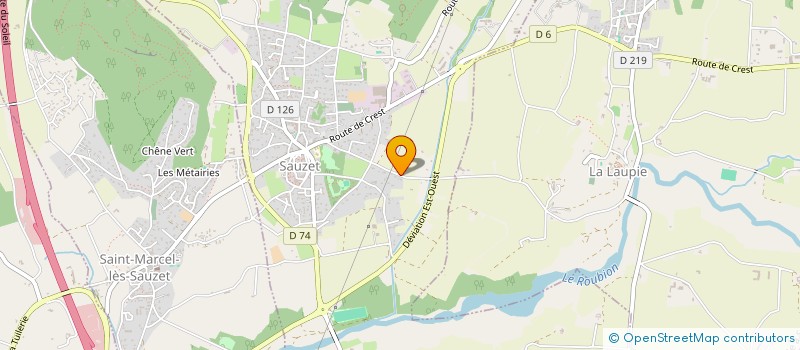 localisation de l'entreprise ENTREPRISE REBOUL SERGE  SAUZET