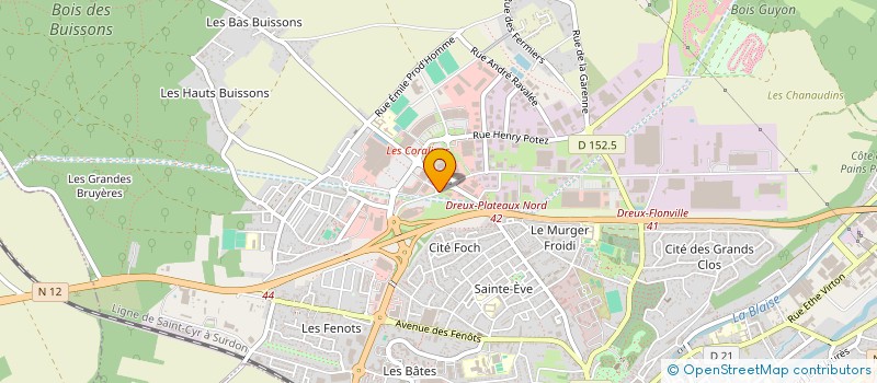 localisation de l'entreprise ENTREPRISE REGIONALE GENERALE à DREUX