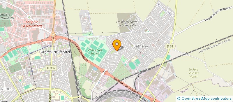 localisation de l'entreprise ENTREPRISE REMOISE DE CARRELAGES à BETHENY