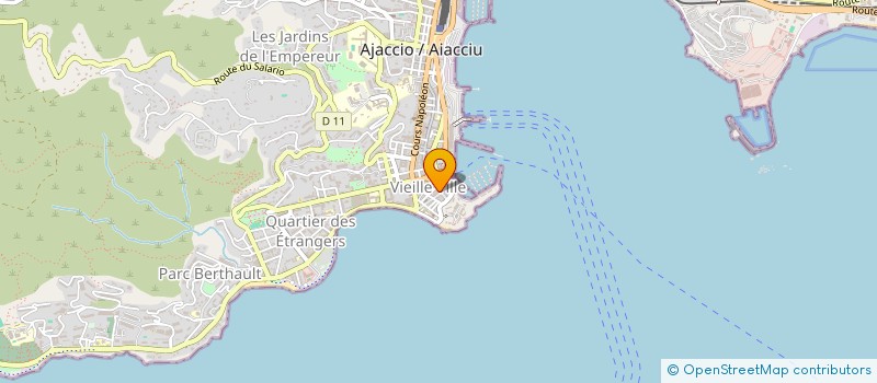 localisation de l'entreprise ENTREPRISE RESEAUX DIFFUSION CORSE à AJACCIO