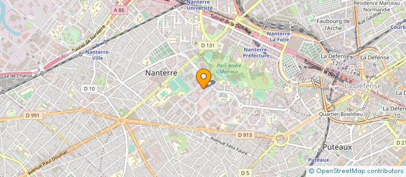 localisation de l'entreprise ENTREPRISE REYDEL à NANTERRE