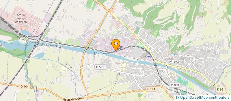 localisation de l'entreprise ENTREPRISE REYNIER  CREST